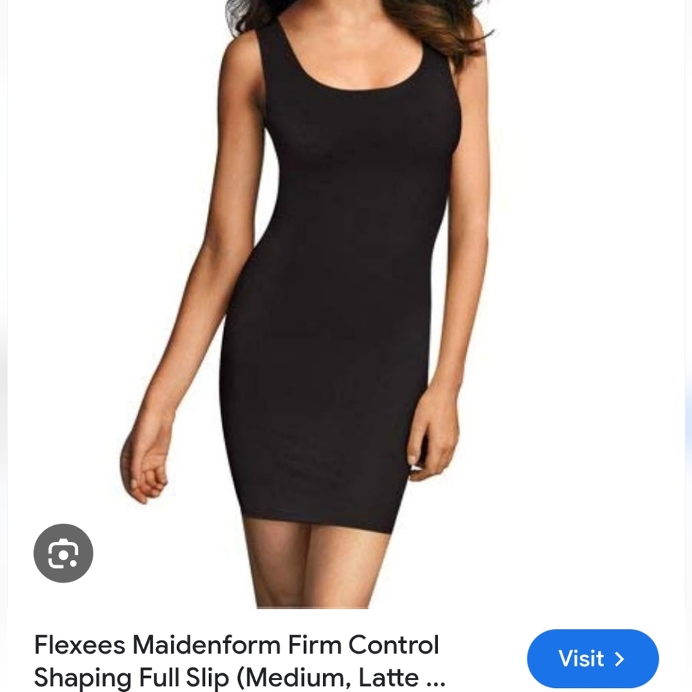 Maidenfom Control Shaping Full Slip Tank Slip Dress Shaperwear Linger NWOT Sz XL